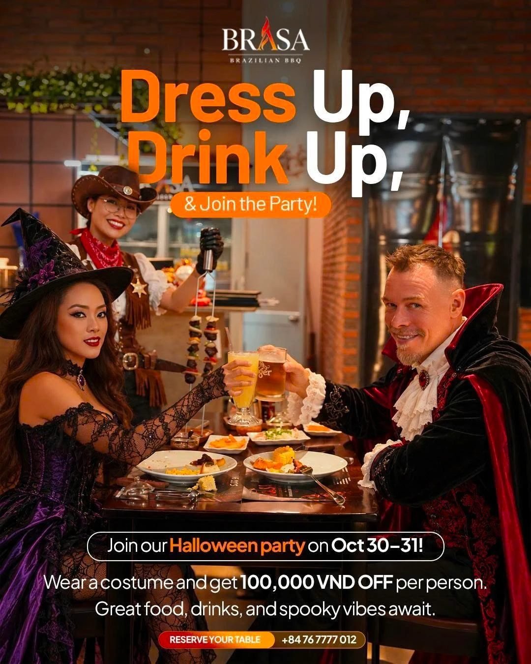 Halloween party: dress up, drink up and join the party